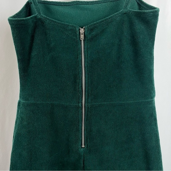 Forever 21 Small Ribbed Corduroy Retro Mini Dress Square Neck Earth Tone Boho - Picture 4 of 7